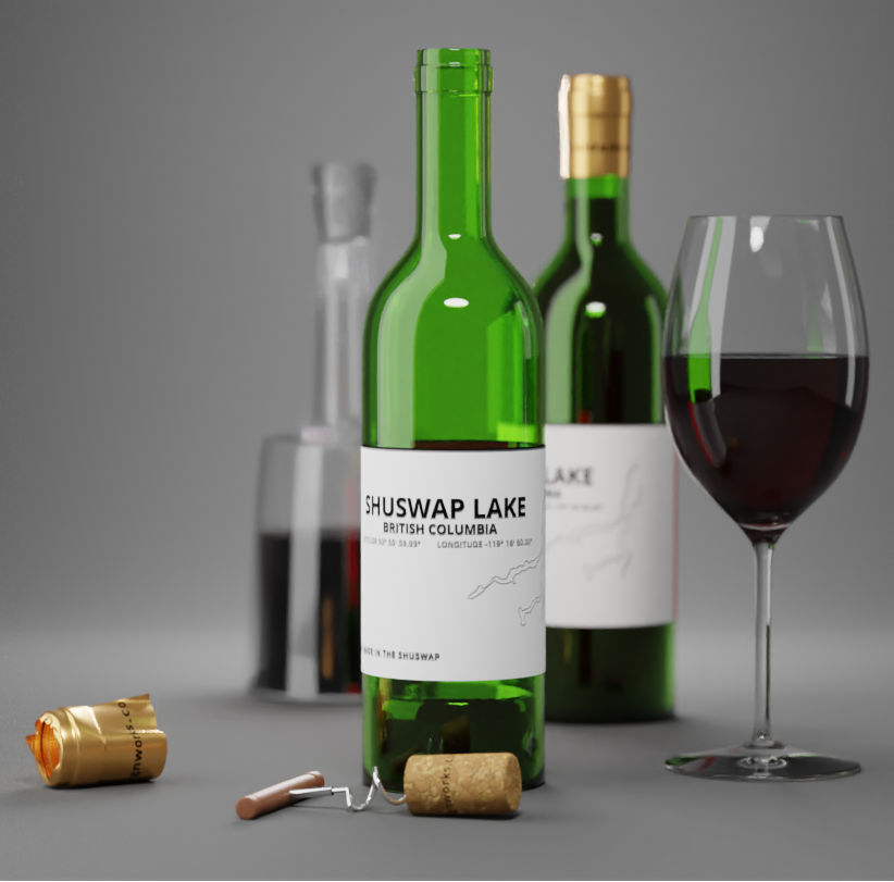 This is a cgi product visuals example of a wine related scene showing the  realism that can be achieved for product marketing.