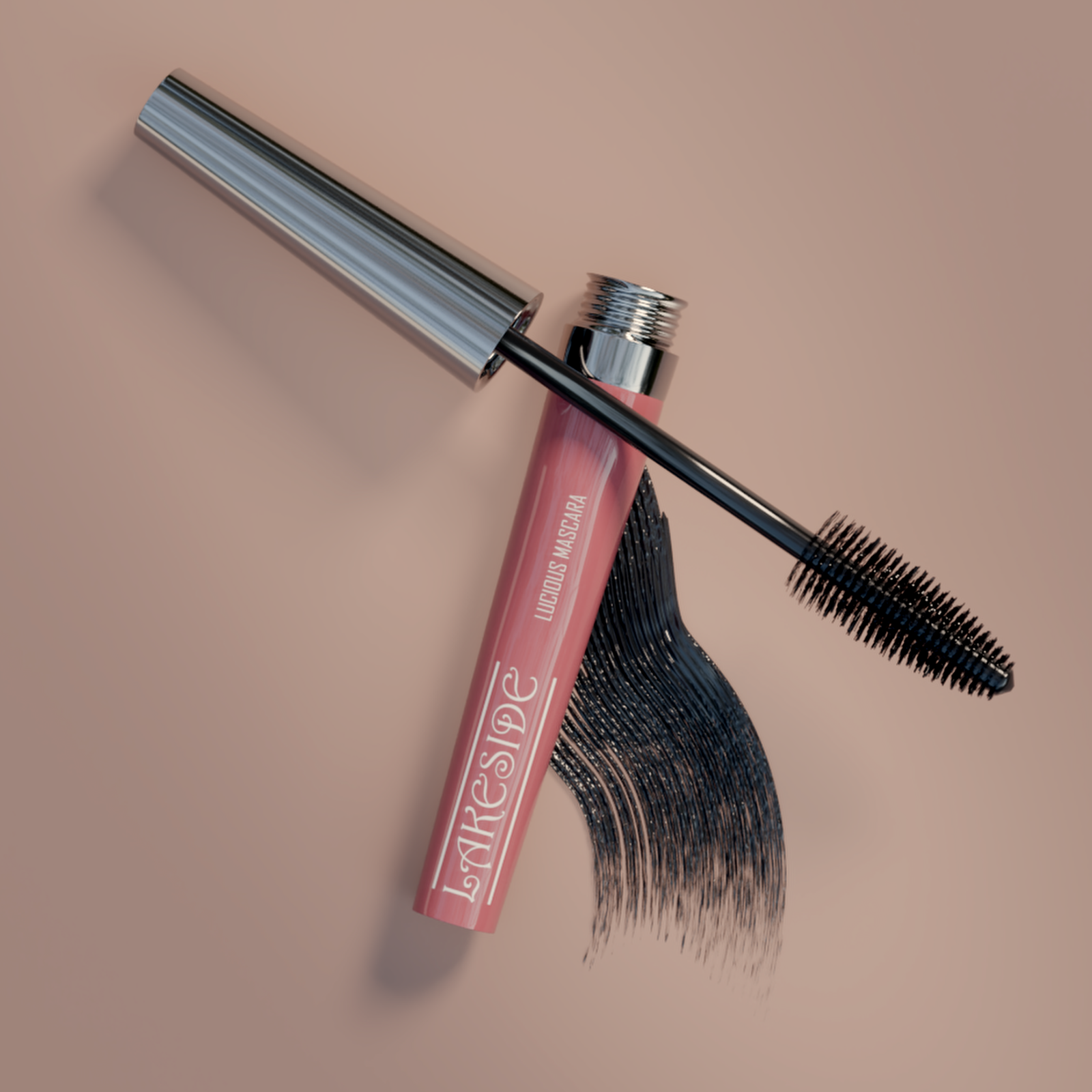 This is an example of a mascara related product image to show how realistic cgi product photography can appear.